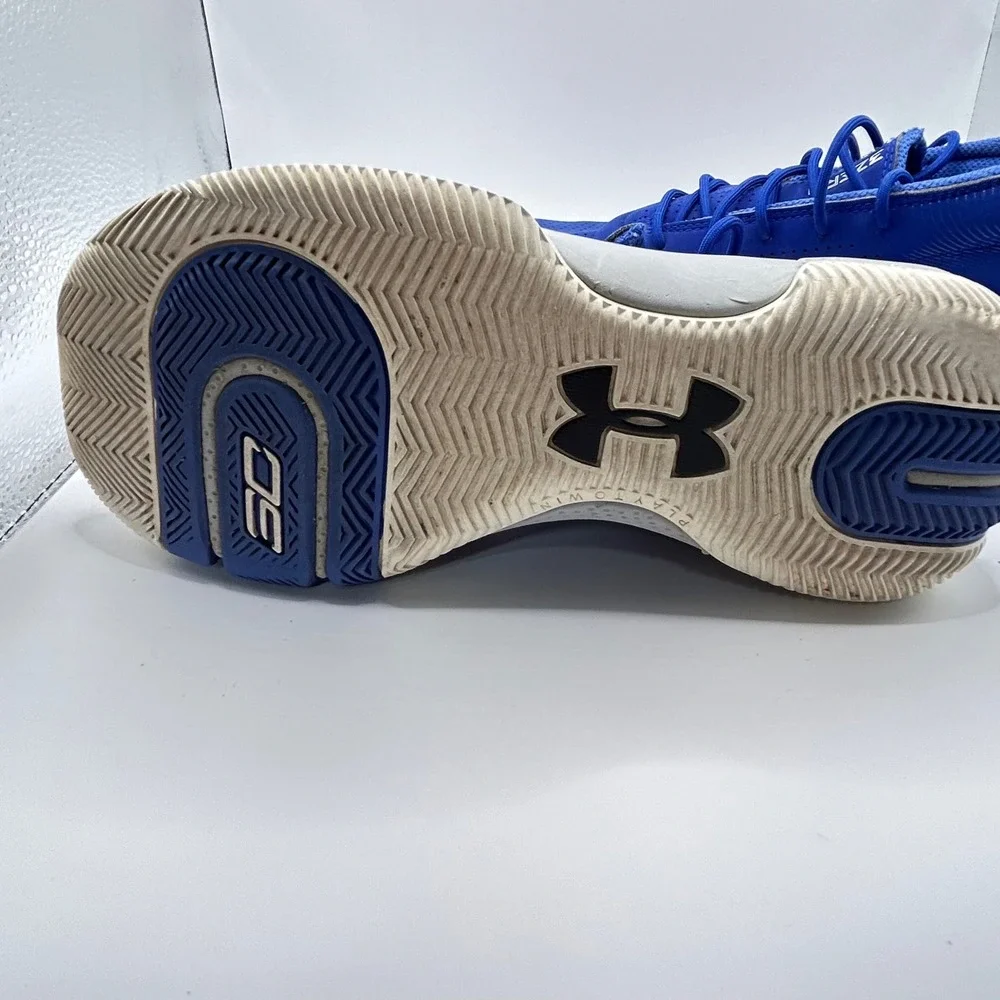 Under Armour Curry 3Zero Blue Grey Youth‎ Basketball Shoes 3022117-400 Size 5.5Y